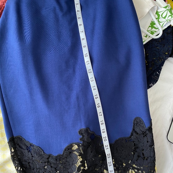 G.I.L.I. Milano Ponte Pencil Skirt with Lace Trim - Picture 6 of 8